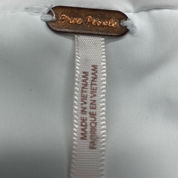 Free People White Hooded Puffer Jacket Women’s S Drawstring Bottom Pockets - Picture 4 of 15